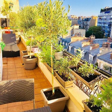 Appart Terrasse Vue Tour Eiffel Paris Bagian luar foto